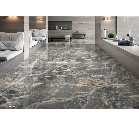 Керамогранит CULTO MAJESTIC GREY 60х120 глянцевый, упаковка 2,16 м2 УТ-99904316