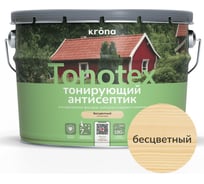 Пропитка для дерева KRONA Тонотекс для наружных и внутренних работ, бесцветный 9 л 66330451