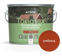 Пропитка для дерева KRONA Тонотекс для наружных и внутренних работ, рябина 2,5 л 66331489