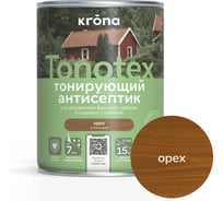 Пропитка для дерева KRONA Тонотекс для наружных и внутренних работ, орех 0,75 л 66339461