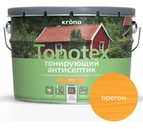 Пропитка для дерева KRONA Тонотекс для наружных и внутренних работ, орегон 9 л 66333032