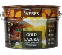 Декоративная пропитка для дерева Veres Верес Gold №19 VG-27, глянцевая, 9 л, дуб 281455