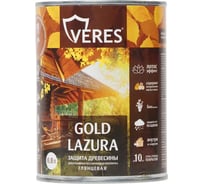 Декоративная пропитка для дерева Veres Верес Gold №19 VG-25, глянцевая, 0,8 л, дуб 281453