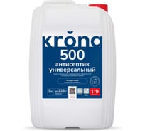 Антисептик бесцветный универсальный KRONA 500 концентрат 1:9, грунт-пропитка для дерева и бетона для внутренних и наружных работ 5 кг 66321060