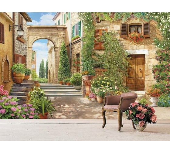 Обои Антимаркер Milan Итальянский дворик 400x270 см M 498