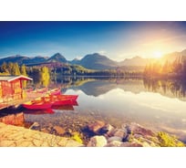 Обои Антимаркер Milan Рассвет на горном озере 300x200 см M 709