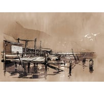 Обои Антимаркер Milan Причал сепия 300x200 см M 721