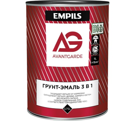 Грунт - эмаль Avantgarde глянцевая, красно-коричневая RAL 8015, 0.75 л, 0.9 кг 80501