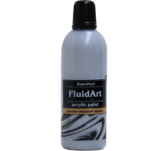 Краска декоративная Palizh Koler Park Fluid Art жидкий акрил серая 80 мл 8 КР.303-0,08 11607042 1