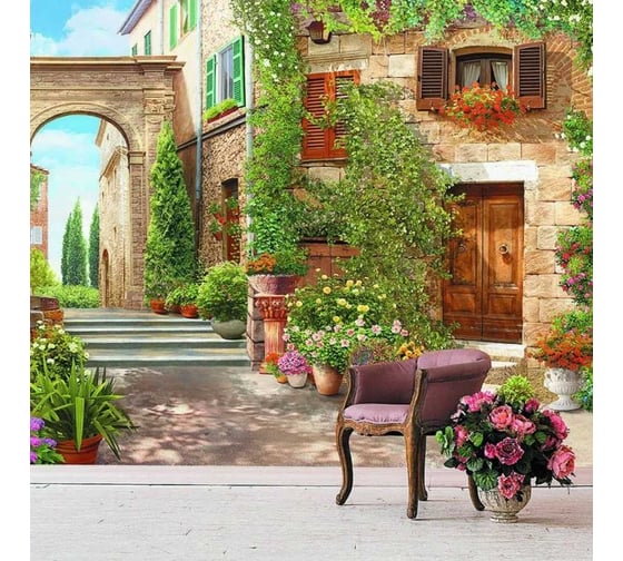 Обои Антимаркер Milan Итальянский дворик 300x200 см M 761