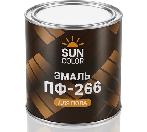 Эмаль для пола универсальная Sun Color ПФ-266 глянцевая цвет: золотисто-коричневый 2,6 кг 18842