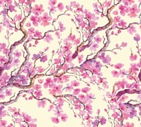 Обои Антимаркер Milan Цветущая слива, 300x270 см M 3128