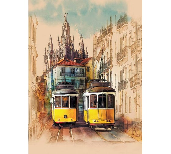 Обои Антимаркер Milan Желтый трамвайчик, 200x270 см M 252 1