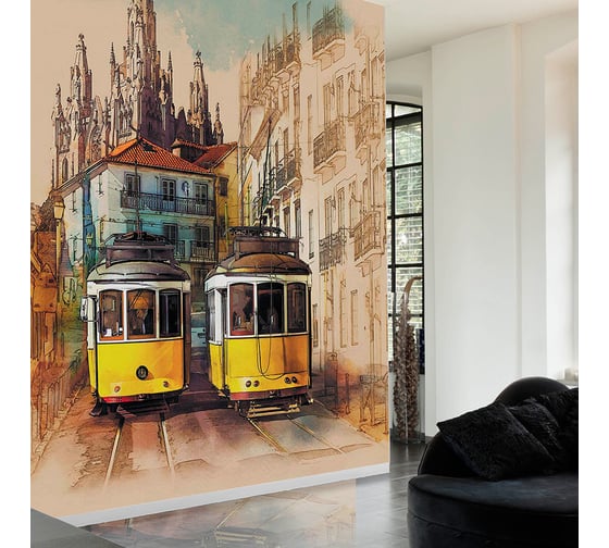 Обои Антимаркер Milan Желтый трамвайчик, 200x270 см M 252