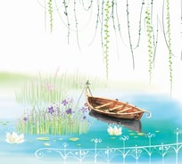 Обои Антимаркер Milan Лодочка, 300x270 см M 3150