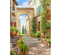 Обои Антимаркер Milan Каменная кладка / Итальянский дворик, 200x270 см M 265