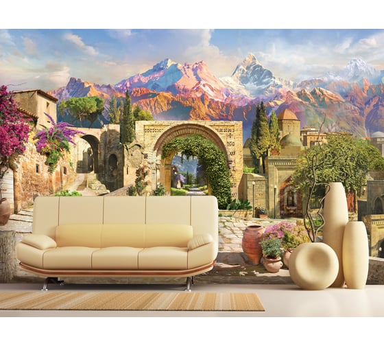 Обои Антимаркер Milan Дорога к горам, 400x270 см M 4131