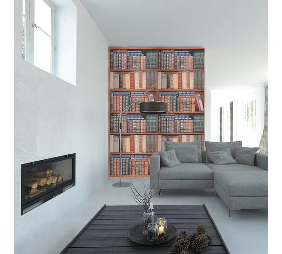 Обои Антимаркер Milan Книжный шкаф, 200x270 см M 229
