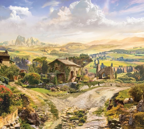 Обои Антимаркер Milan У дороги, 300x270 см M 395