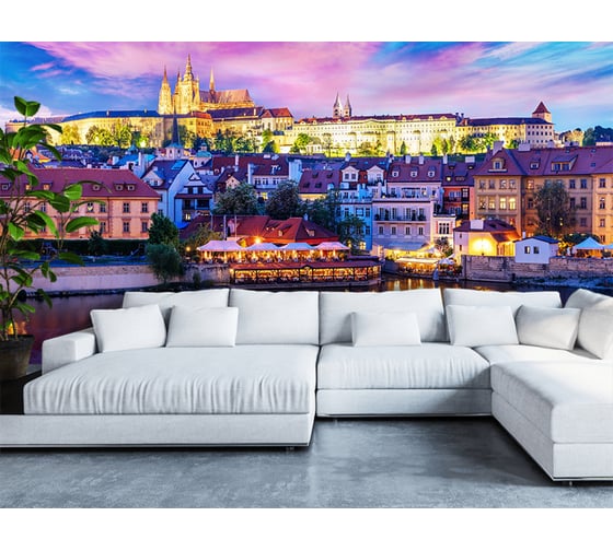 Обои Антимаркер Milan Огни Праги, 400x270 см M 464