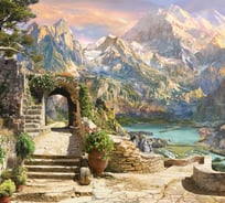 Обои Антимаркер Milan Дорога к озеру, 300x270 см M 389