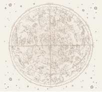 Обои Антимаркер Milan Карта звездного неба, 300x270 см M 3162
