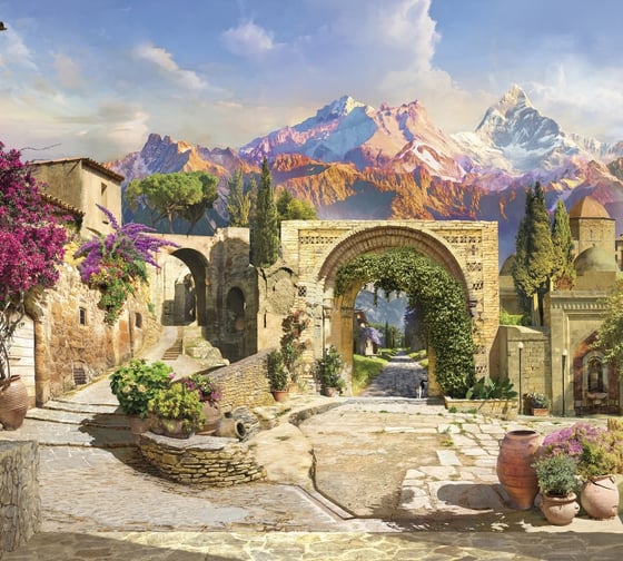 Обои Антимаркер Milan Дорога в горы, 300x270 см M 387 1