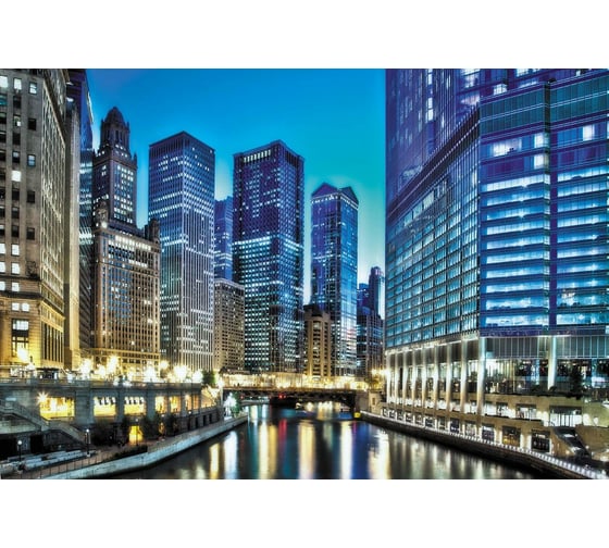 Обои Антимаркер Milan Вечер в деловом центре, 400x270 см M 426