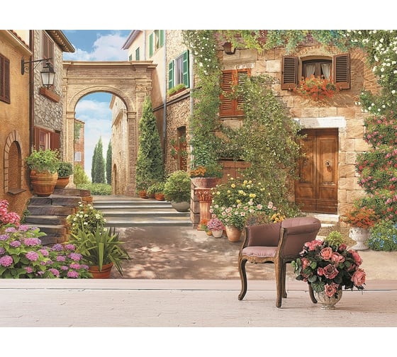 Обои Антимаркер Milan Итальянский дворик, 400x270 см M 461