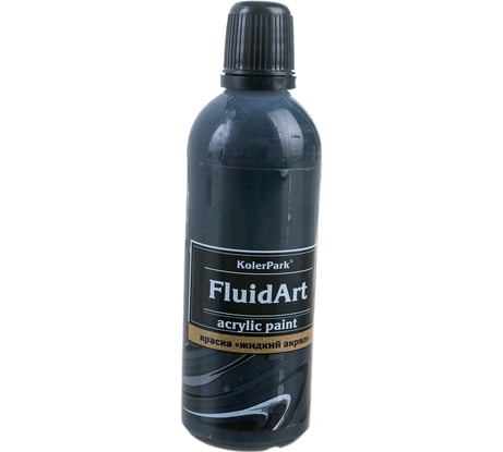 Краска декоративная Palizh Koler Park Fluid Art жидкий акрил черная 80 мл 8 КР.301-0,08 11607039
