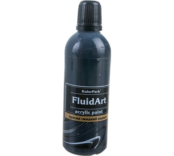 Краска декоративная Palizh Koler Park Fluid Art жидкий акрил черная 80 мл 8 КР.301-0,08 11607039 1