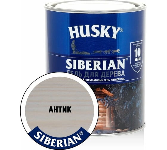 Гель-антисептик для дерева HUSKY SIBERIAN полуматовый антик 0,9 л 25272