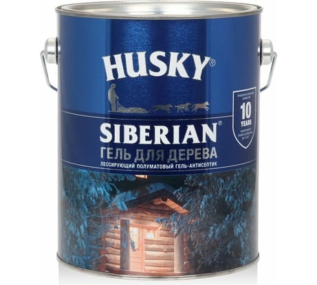 Гель-антисептик для дерева HUSKY SIBERIAN полуматовый каштан 2,7 л 25288