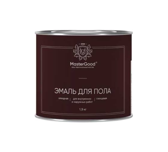 Эмаль для пола MasterGood MG золотисто-коричневая (1,9 кг) МГ-ЭмПол-1,9/зк