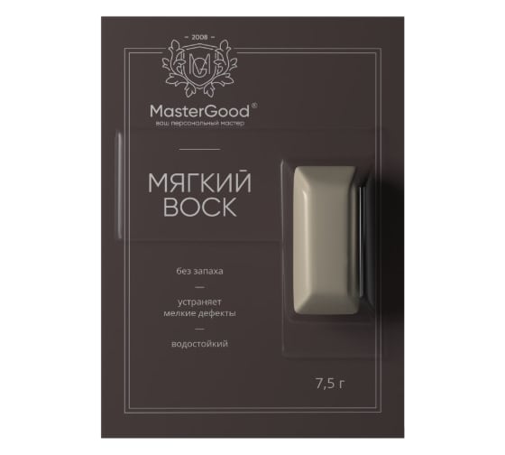 Мягкий воск для реставрации деревянных, ламинированных, пластиковых поверхностей MasterGood MG СЕРЫЙ КАМЕНЬ№102 МГ-воск/серкам