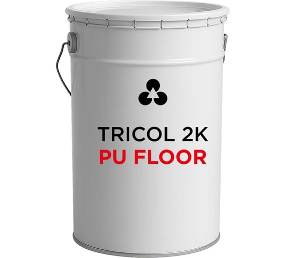 Покрытие для полов наливное двухкомпонентное полиуретановое TRICOL 2K PU.FLOOR, 30 кг, (А-25 кг, Б-5 кг) 852