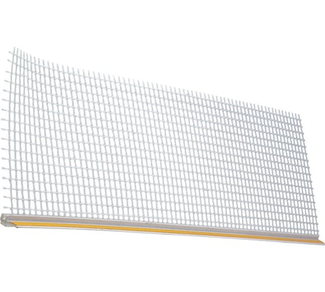 Профиль GAVIAL ПВХ Примыкающий ГОСТ с сеткой 6мм (с пыльником резиновым) 2,4м 2073