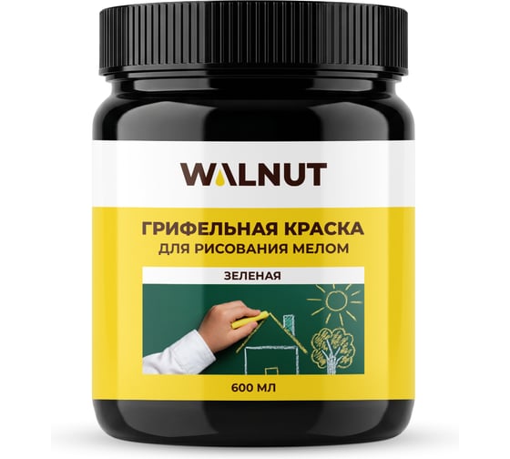 Грифельная краска для рисования мелом WALNUT зеленая, 600 мл, WLN0237