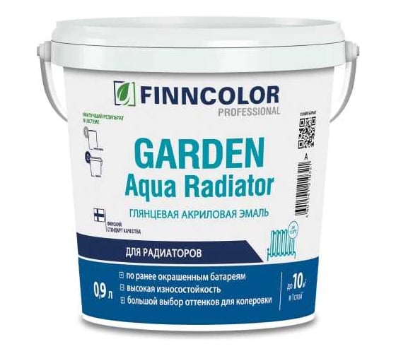 Эмаль акриловая Finncolor GARDEN AQUA RADIATOR A гл 0,9л 700014324
