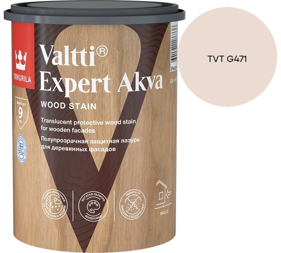 Антисептик Tikkurila VALTTI EXPERT AKVA EP 0,9л 700009571_TVT G471 1