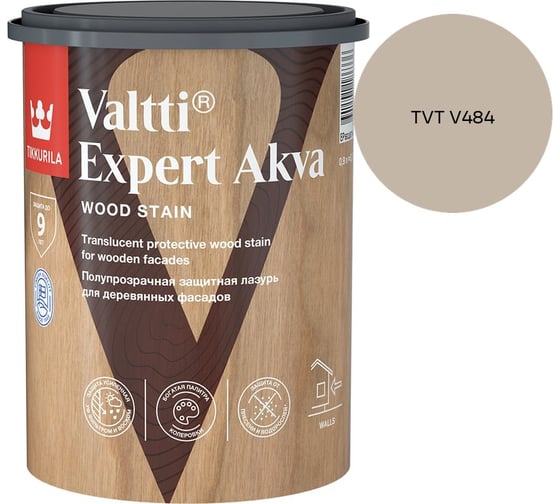 Антисептик Tikkurila VALTTI EXPERT AKVA EP 0,9л 700009571_TVT V484