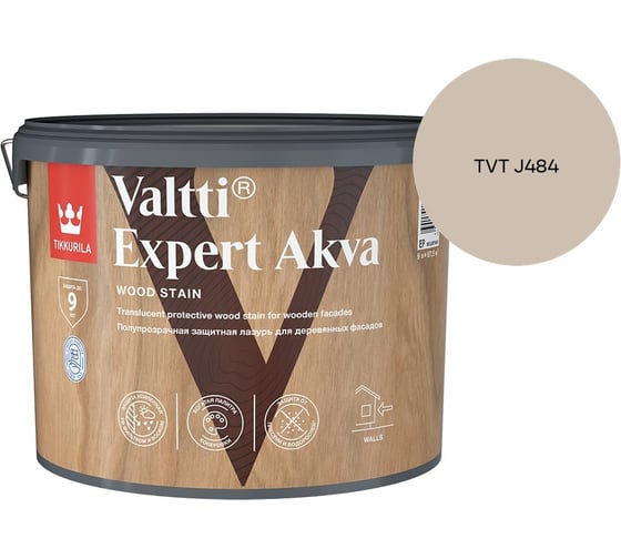 Антисептик Tikkurila VALTTI EXPERT AKVA EP 9л 700009575_TVT J484