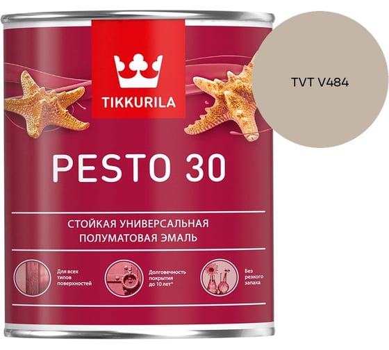 Краска Tikkurila PESTO 30 A полуматовая 0,9л 700001170_TVT V484