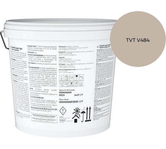 Лак интерьерный Tikkurila LACQUER AQUA EP матовый 2,7л 700001138_TVT V484