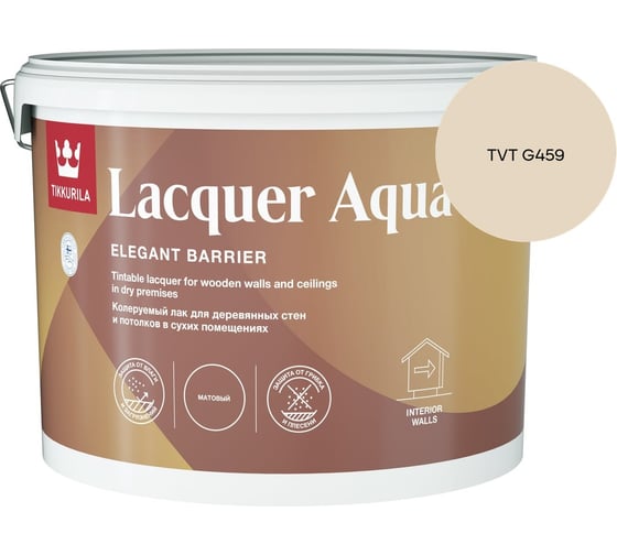 Лак интерьерный Tikkurila LACQUER AQUA EP матовый 9л 700001139_TVT G459