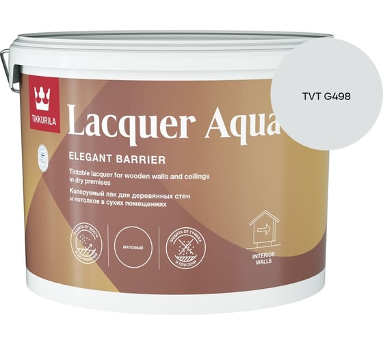 Лак интерьерный Tikkurila LACQUER AQUA EP матовый 9л 700001139_TVT G498