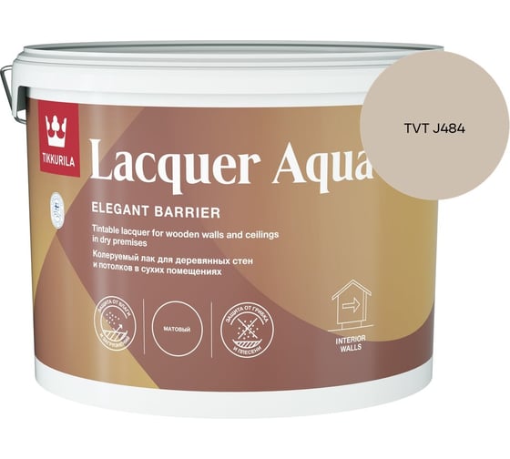 Лак интерьерный Tikkurila LACQUER AQUA EP полуглянцевый 9л 700001141_TVT J484