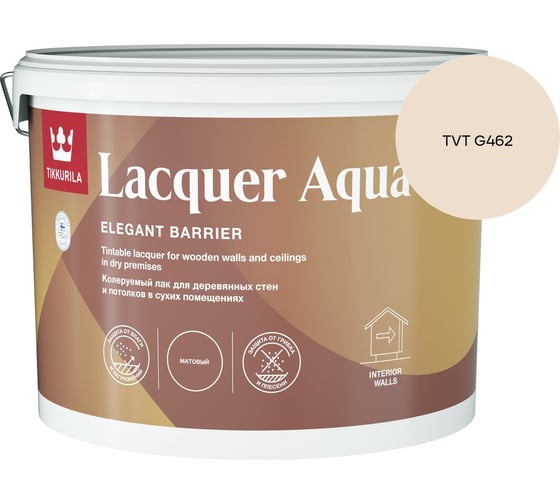 Лак интерьерный Tikkurila LACQUER AQUA EP полуглянцевый 9л 700001141_TVT G462