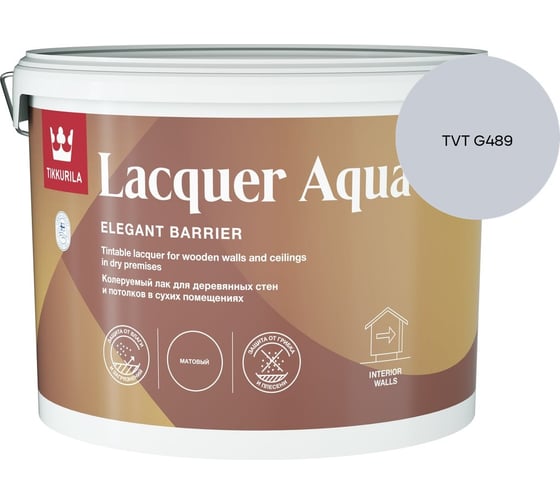 Лак интерьерный Tikkurila LACQUER AQUA EP полуглянцевый 9л 700001141_TVT G489