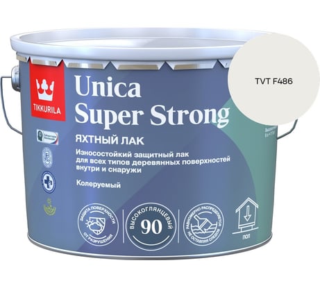 Лак универсальный Tikkurila UNICA SUPER STRONG EP высокоглянцевый 9л 700014010_TVT F486